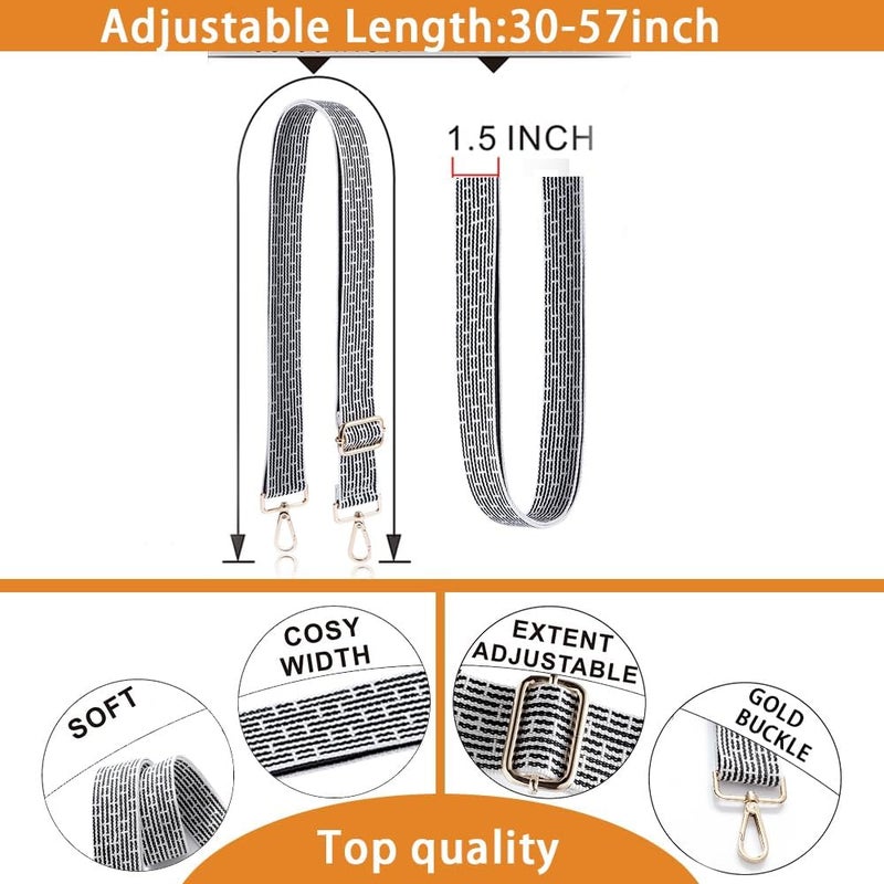 S-Jacorry Purse Strap Replacement Crossbody Wide Shoulder Strap Adjustable Canvas Straps Handbag Strap Replacement Belts - Image 5